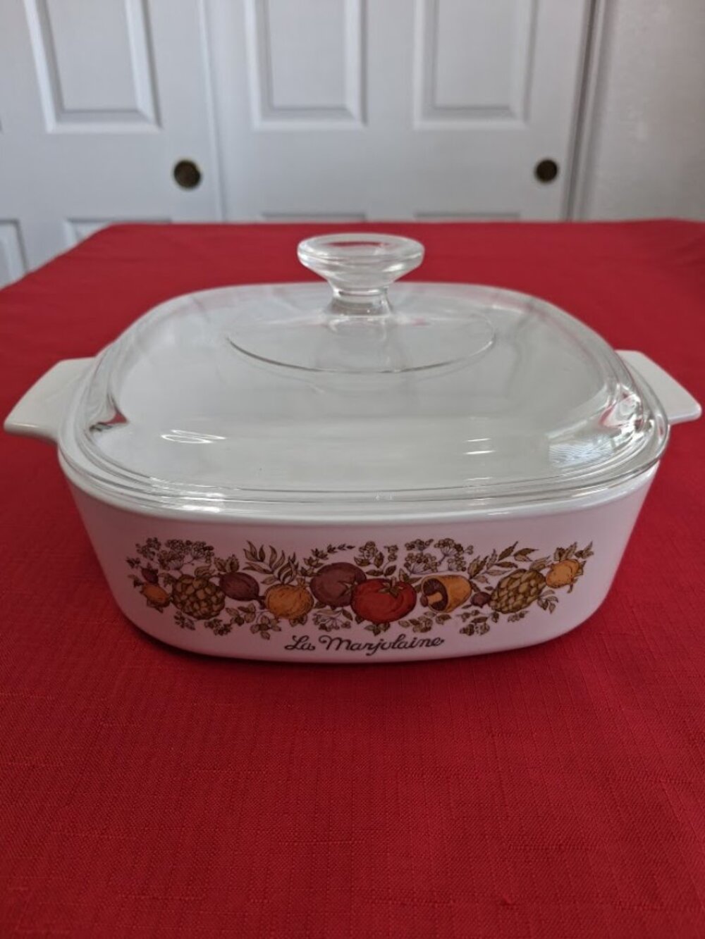 Corning Ware Spice of Life A-2-B 2 Liter Baking Dish with Pyrex A-9-C Lid